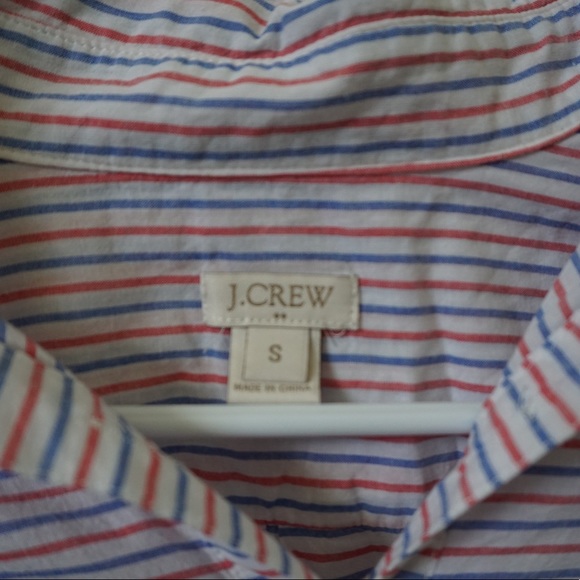 J. Crew Red, White, and Blue Striped Popover - Picture 3 of 4